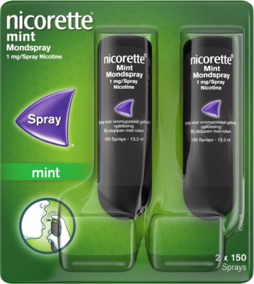 Nicorette Mondspray Mint Duo 1mg - 2 x 150 Sprays