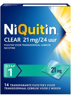 Niquitin Clear Pleisters 21mg - Stap 1 14ST