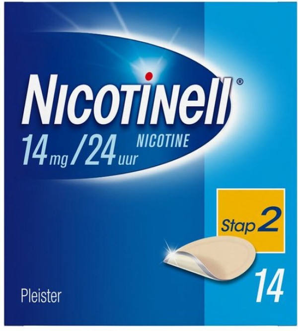 Nicotinell nicotinepleisters 14 mg / 24 uur Stap 2 - 1 x 14 pleisters