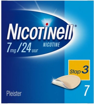 Nicotinell nicotinepleisters 7 mg / 24 uur Stap 3 -  1 x 14 pleisters